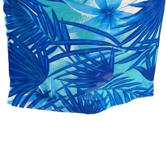 New Peppermint Bay Sheer Blue Palm Pants Size Small (S) - Picture 3 of 7